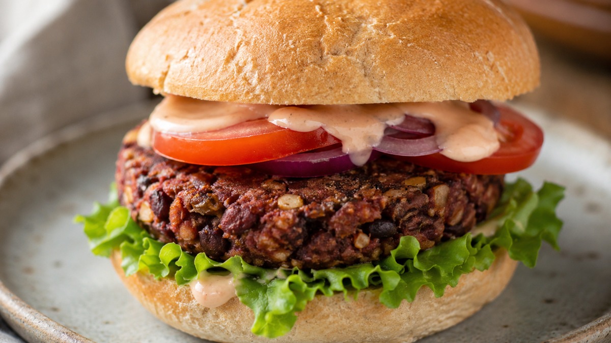Burger vegano di fagioli neri e mais