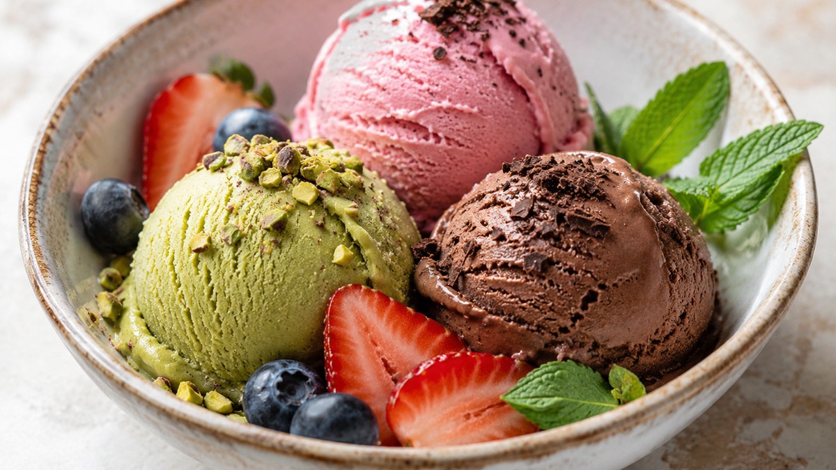 Gelato vegano al mango e cocco senza gelatiera